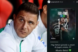 贝蒂斯名宿华金吐槽裁判称球队11打13但还是赢了，随后删除动态