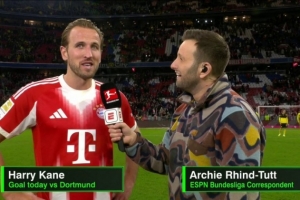 凯恩：上半场本该领先两到三球 我喜欢在场上踢多个位置