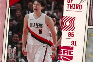 排面杨瀚森单节爆轰14分2板1助1帽！直接上球队海报封面