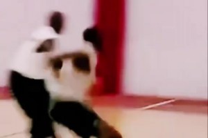 这是1999年退役的乔丹，在公牛队训练1V1教育新秀科里