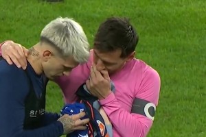 赛后辛辛那提多名球员索要梅西的球衣