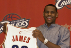 詹姆斯NBA首秀22周年砍25分6板9助4断