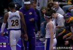 半场湖人62比55领先爵士